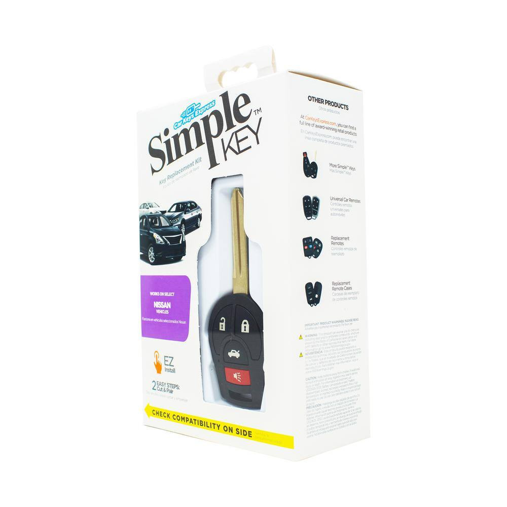 Simple Key Programmer Bundle with One 4 Button Key - Designed for Nissan Vehicle