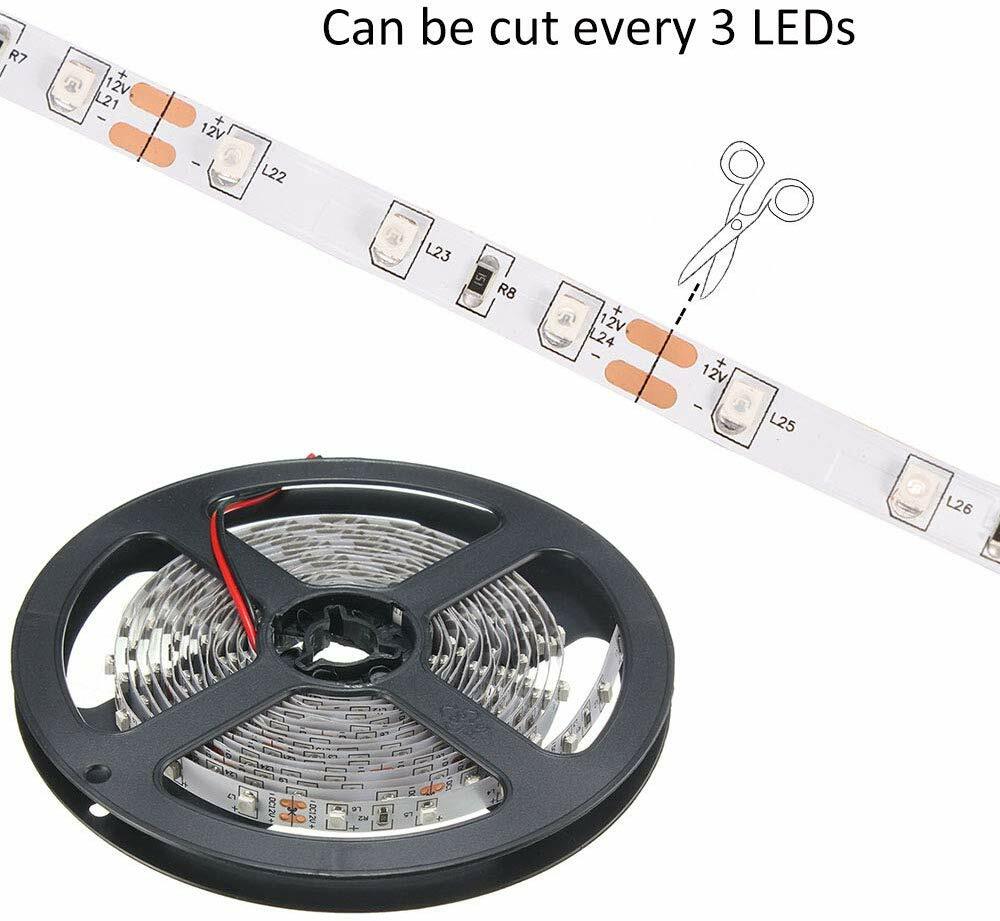 33FT LED UV Black Light Strips 12V Flexible Blacklight 600 LEDs Party Lighting