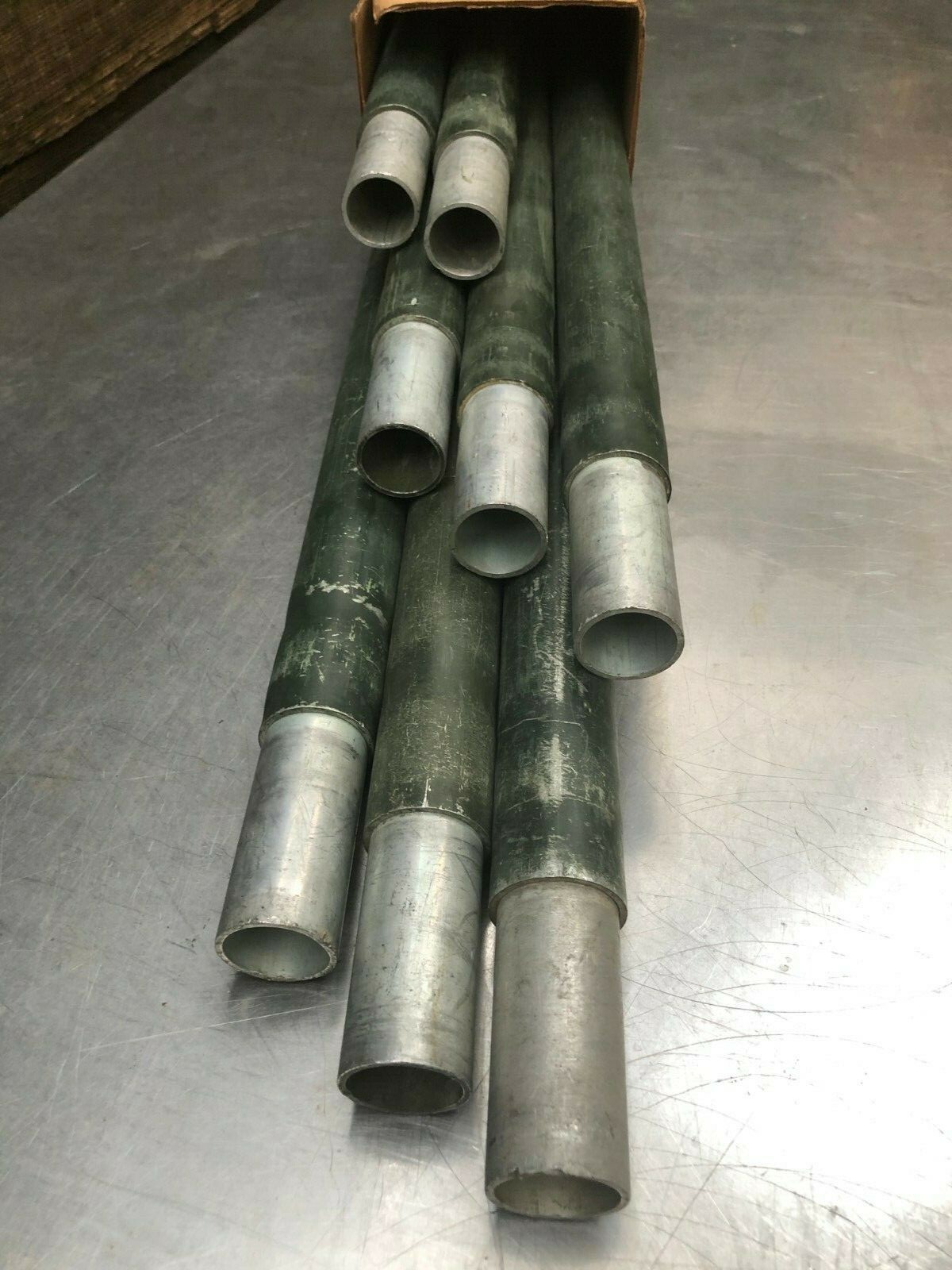 32 FEET - Antenna Tower Mast Pole*4' ALUMINUM*- LOT of 8 - 4 FOOT SECTIONS POLES