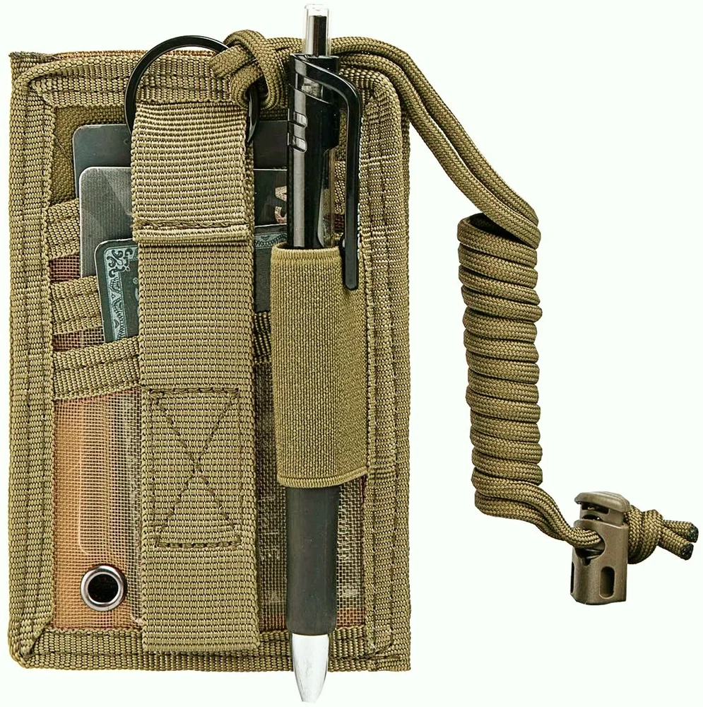 2PC Tactical ID Card Holders Hook&Loop Patch Badge Organizer - Neck Lanyard HOT