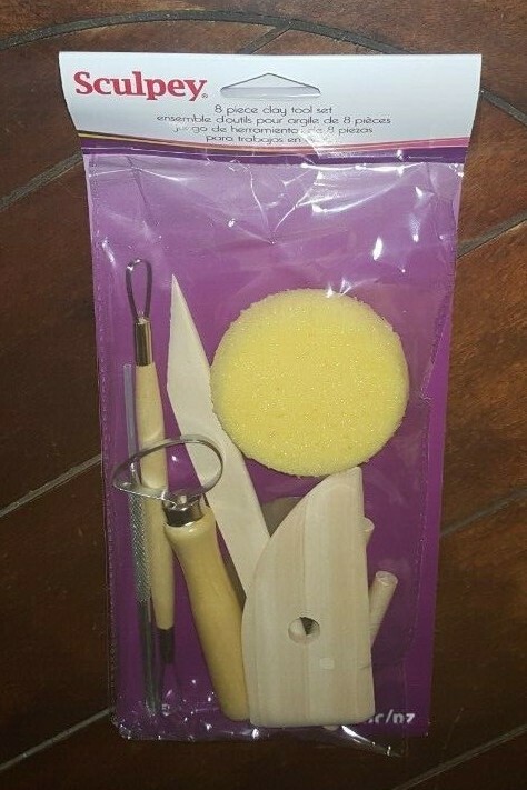 Sculpey 8pc Clay Tool Set: Rib/Sponge/Scraper/Cutter/Molding Tool + More ~ A8PS