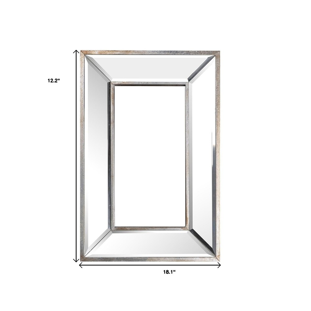 18 Silver Framed Accent Mirror