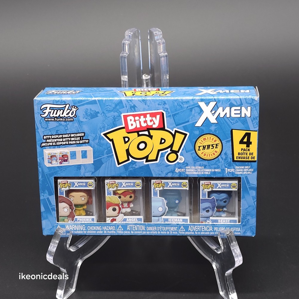 Funko Bitty Pop Marvel X-Men: Beast Chase 4 Pack Phoenix Angel Iceman