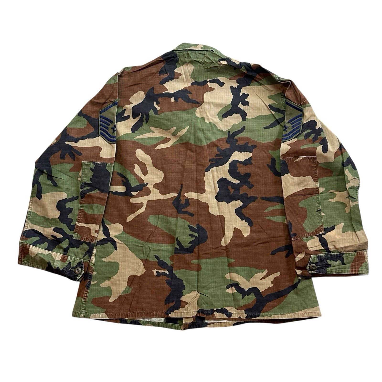 USAF Air Force EUROPE BDU Woodland Camo LARGE-REGULAR w/ Jump Patches