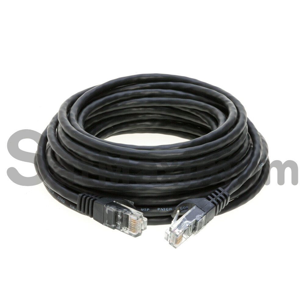 CAT6e/CAT6 Ethernet LAN Network RJ45 Patch Cable Black 25FT- 200FT Multipack LOT