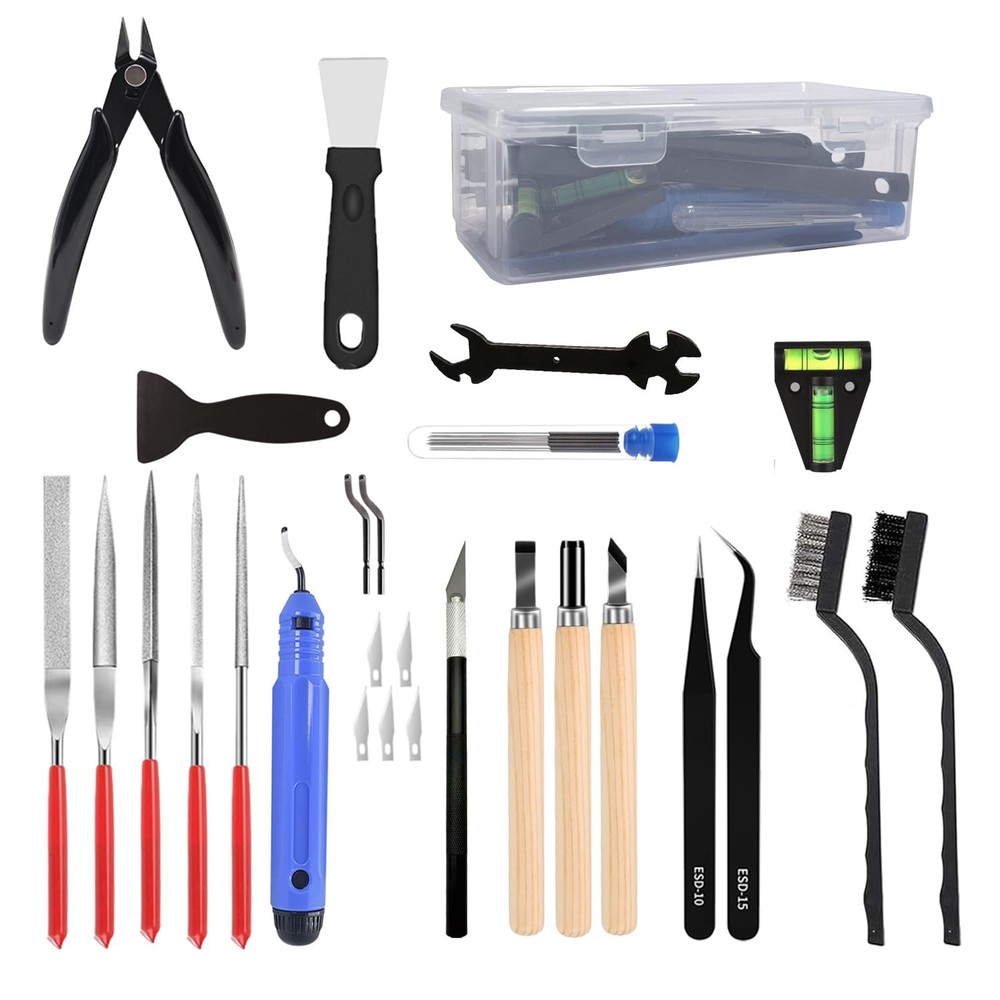 3D Printer Tool Kit, 32Pcs Printing Deburring Kit Box-2