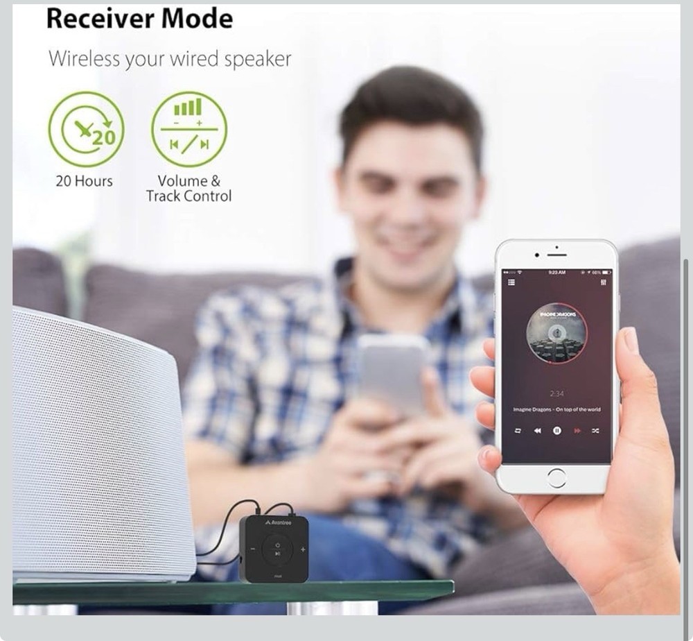 KINGFONE Bluetooth Transmitter Receiver for TV, Optical Digital...