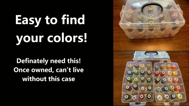 63-Color Embroidery Thread Kit - 550 Yards Each, 40WT Polyester, Stackable Box &