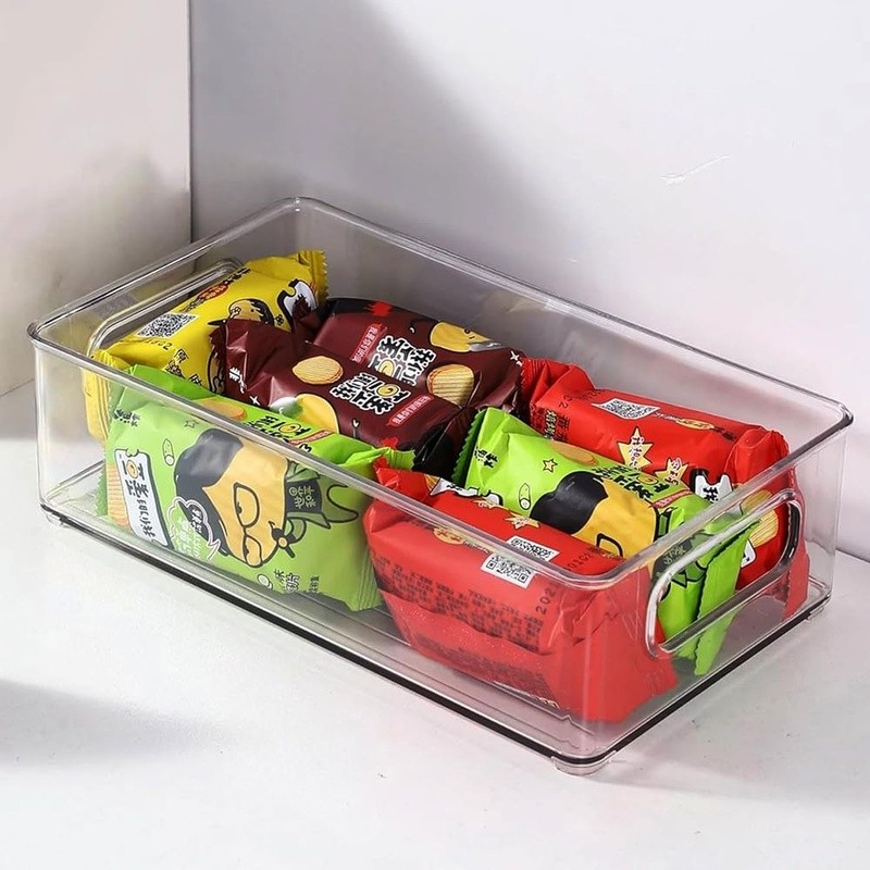 Clear Plastic Storage Bins Stackable Organizers Home Storage Heavy Duty New