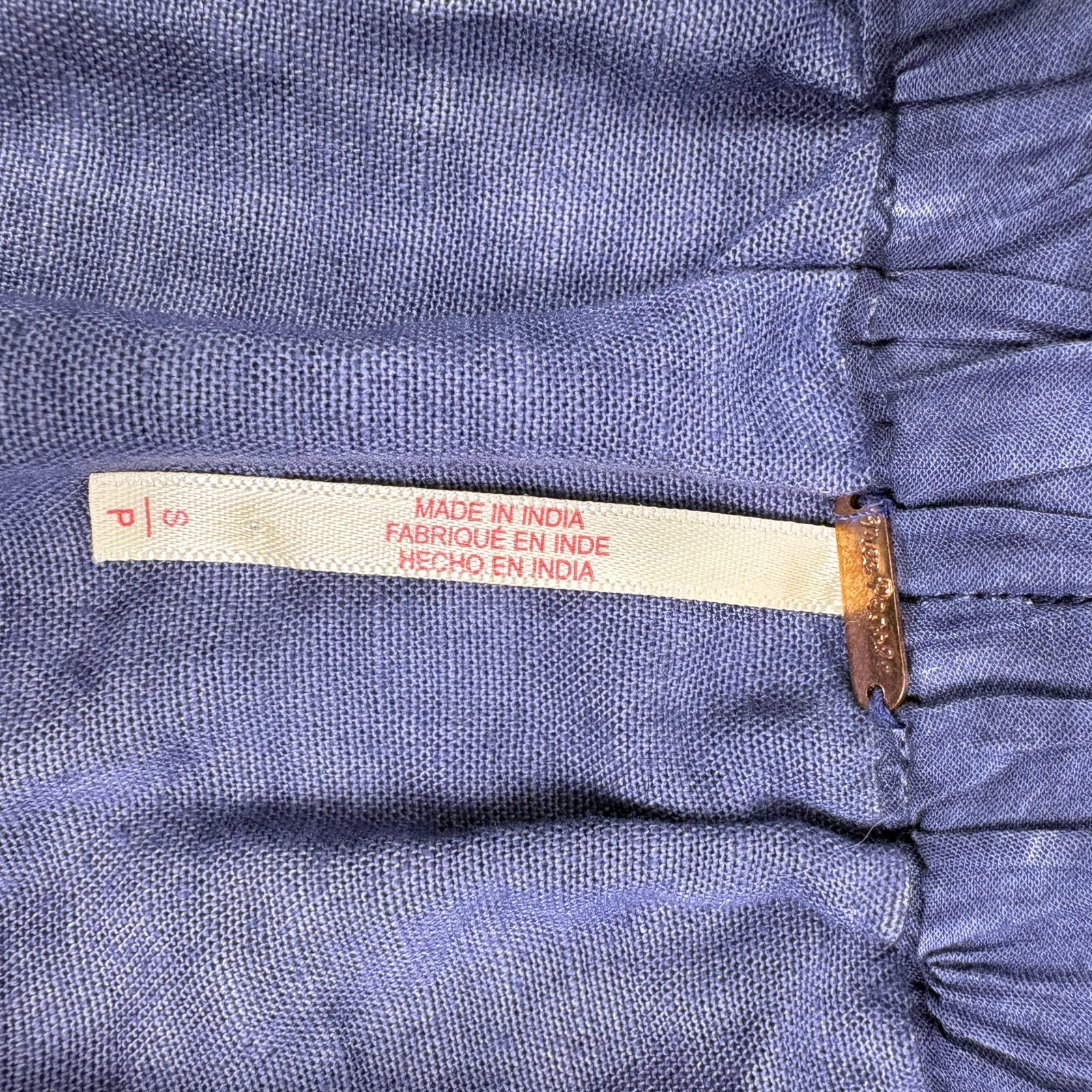 Free People Mariella Pull On Shorts Womens Sz S Navy Blue Eyelet Hem Rope Tie