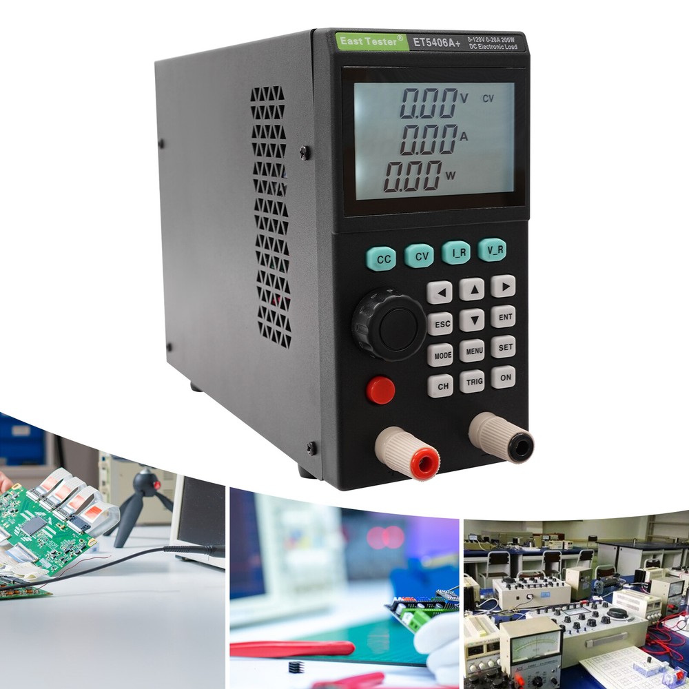 200W Load Tester Electronic Load Tester Rectangular Battery Tester 0-120V 0-20A