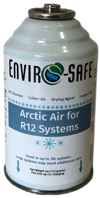 Envirosafe Arctic air for R12, Auto AC support, 3 cans & brass charging gauge