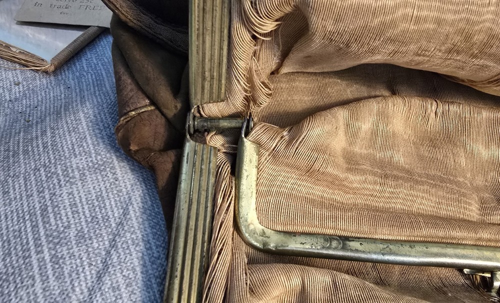 Antique Brown Leather Purse
