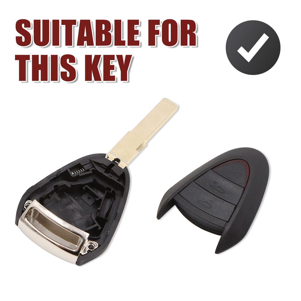 Car Replacement Key Shell Case for Porsche Boxster 987 Cayman 911 3 Key Button
