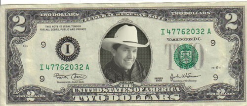 George Strait $2 Dollar Bill Mint! Rare! $1…