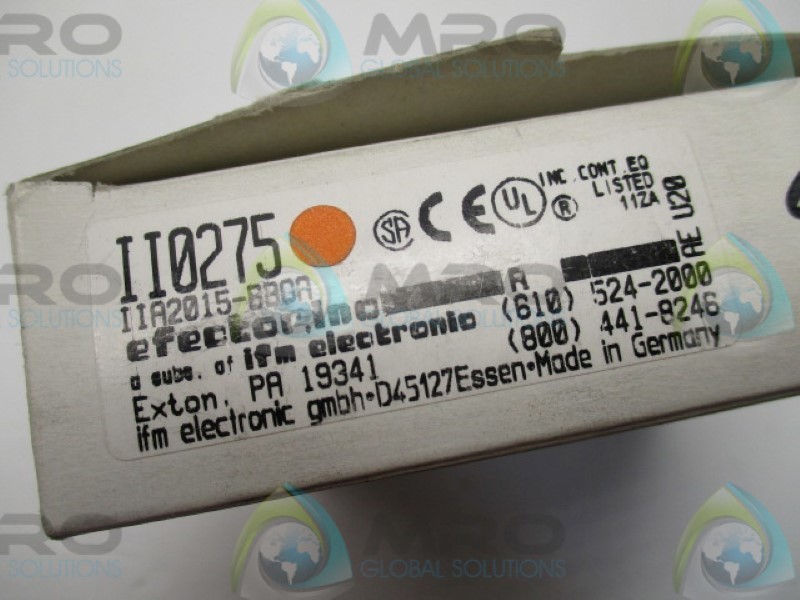 IFM EFECTOR II0275 IIA2015BBOA INDUCTIVE PROXIMITY SENSOR NSMP