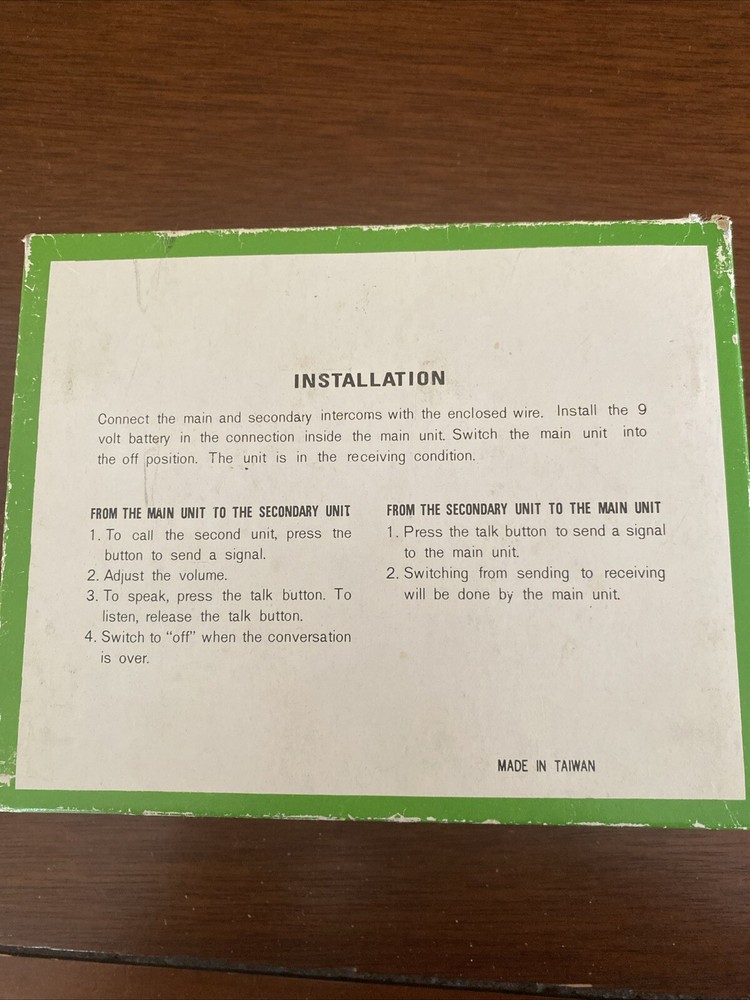 Vintage Tonex Intercom Solid State PIC 102 2 Way New In Box