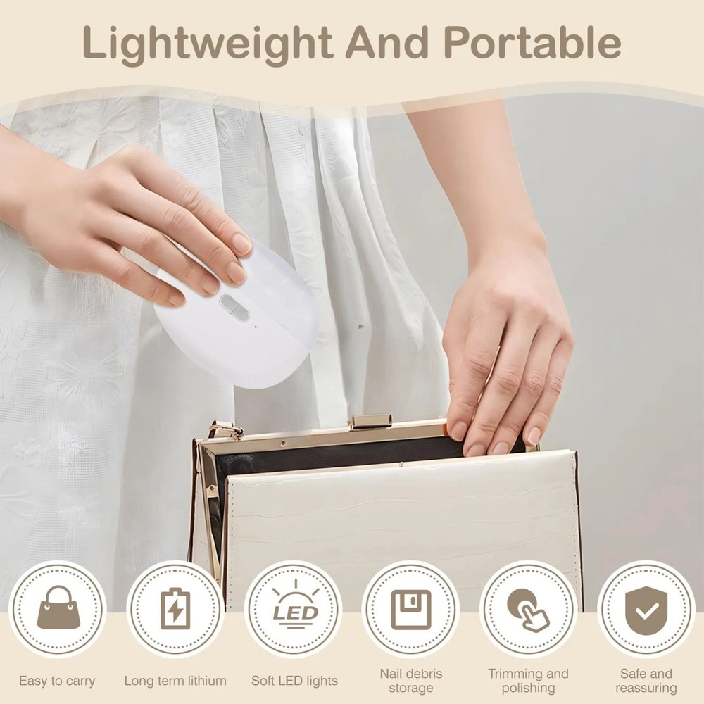 Automatic Electric Nail Clipper Trimmer Maintenance Kit With Cleaning Tools