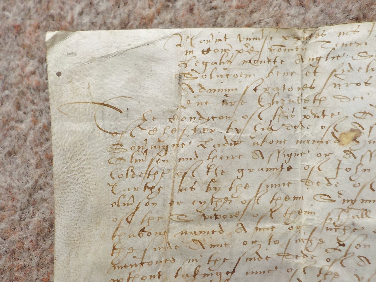 1589 Lancashire Hindley 16th century Vellum Deed Document Latin English
