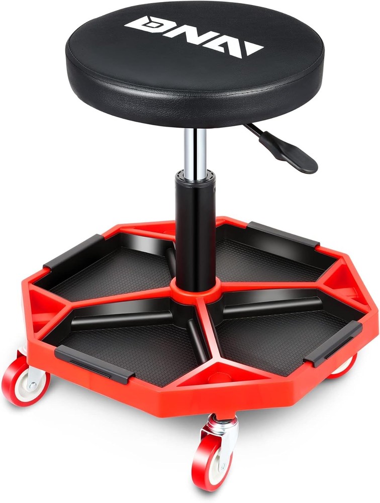 TOOLS-00253 Adjustable Height Pneumatic Garage Seat Rolling Mechanic Stool
