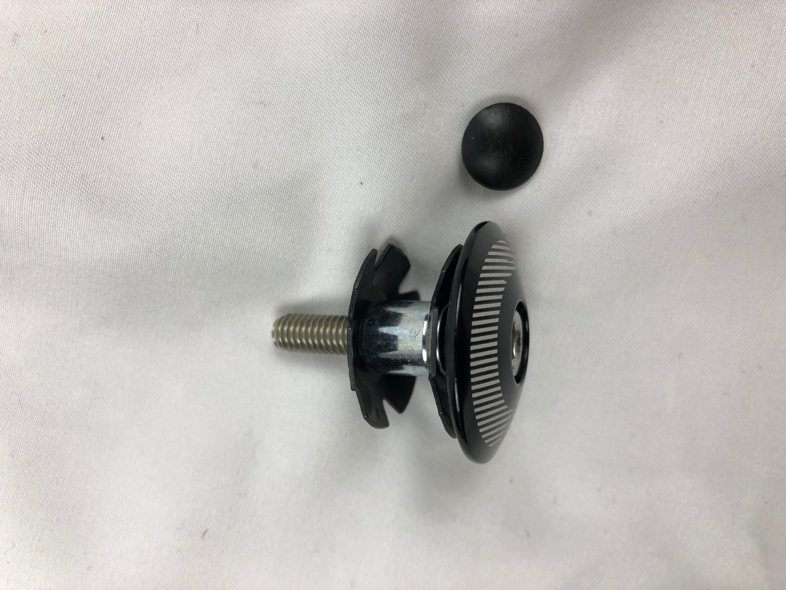 Answer Bicycle Top Cap Star Nut Bolt SET 1-1/8 Black