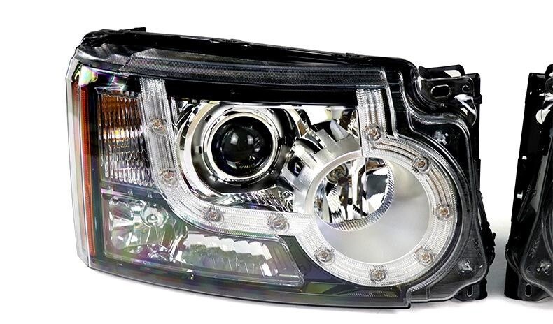 Pair Front Headlight Assemblies Kit For Land Rover Discovery 4 LR4 2010-2013