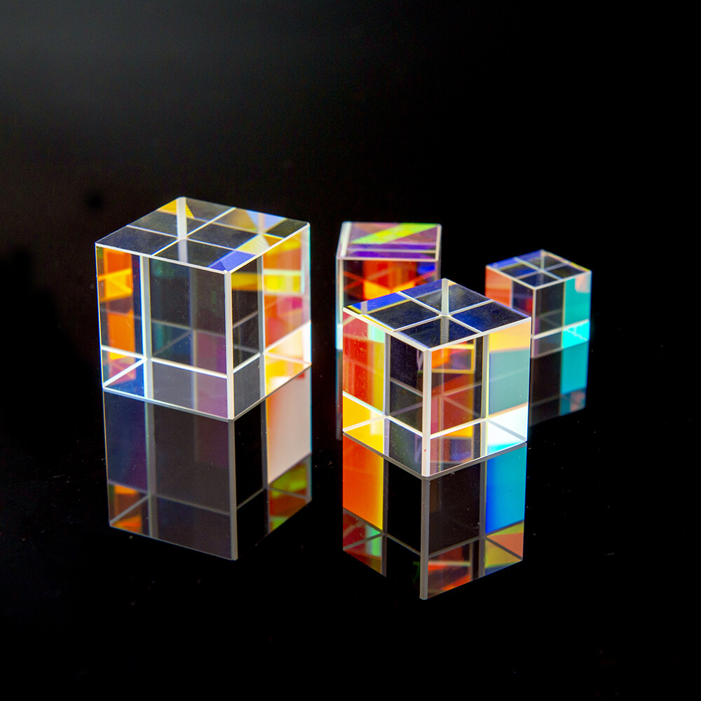 1PC Six-Sided Optical Prism Combine Cube Prism Beam Splitting Prism