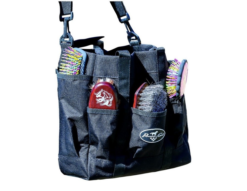 Professionals Choice Tack Tote Multiple Pocket Adjust Black PC-TT