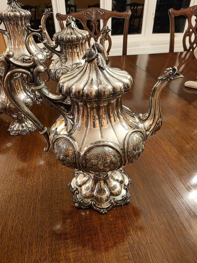 Reed and Barton 1919 Silver Holloware Tea Set - Rare - 5 Piece set