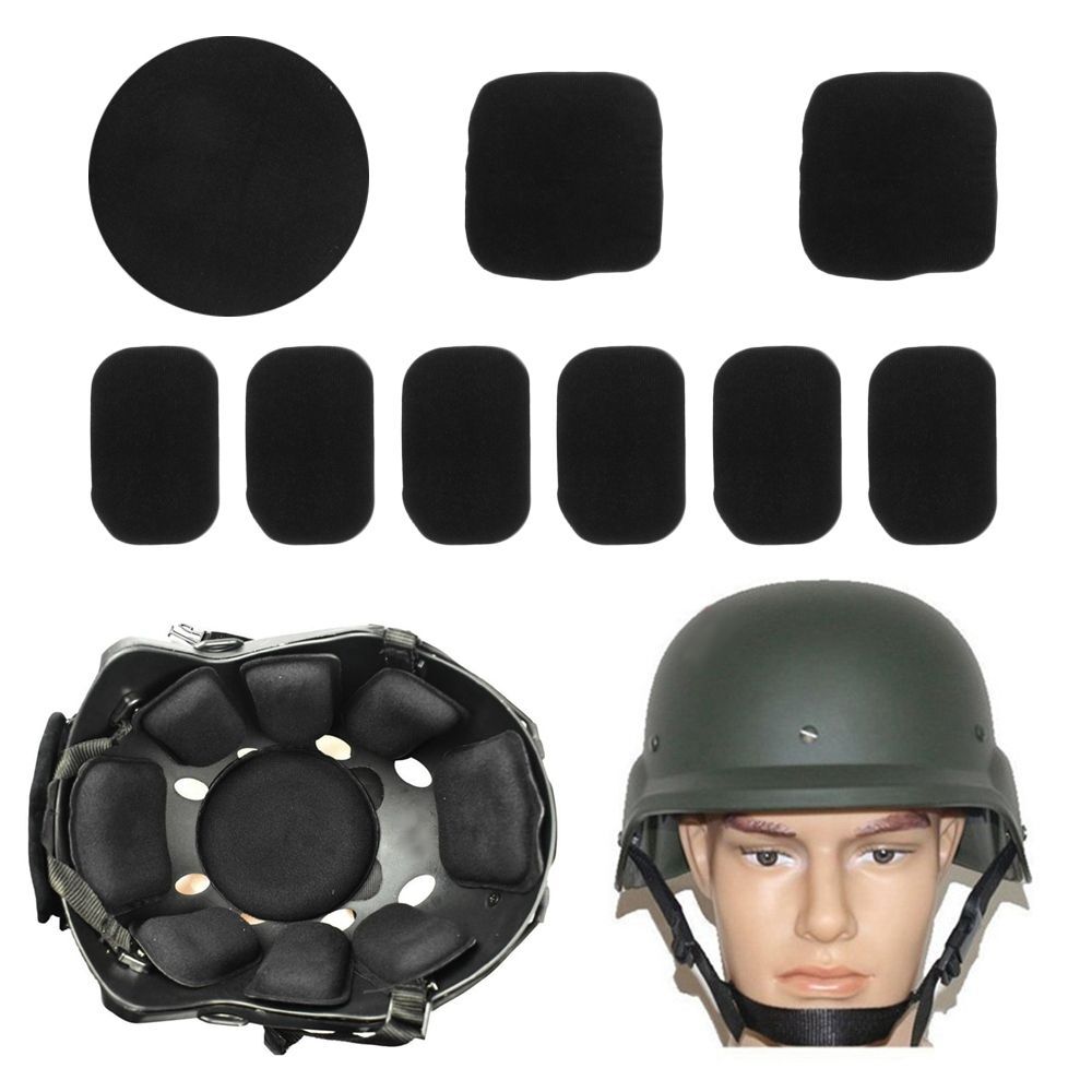 19PCS Helmet Sponge Pads Tactical Helmet Inner EVA Cushion Pad with Hook Sticker