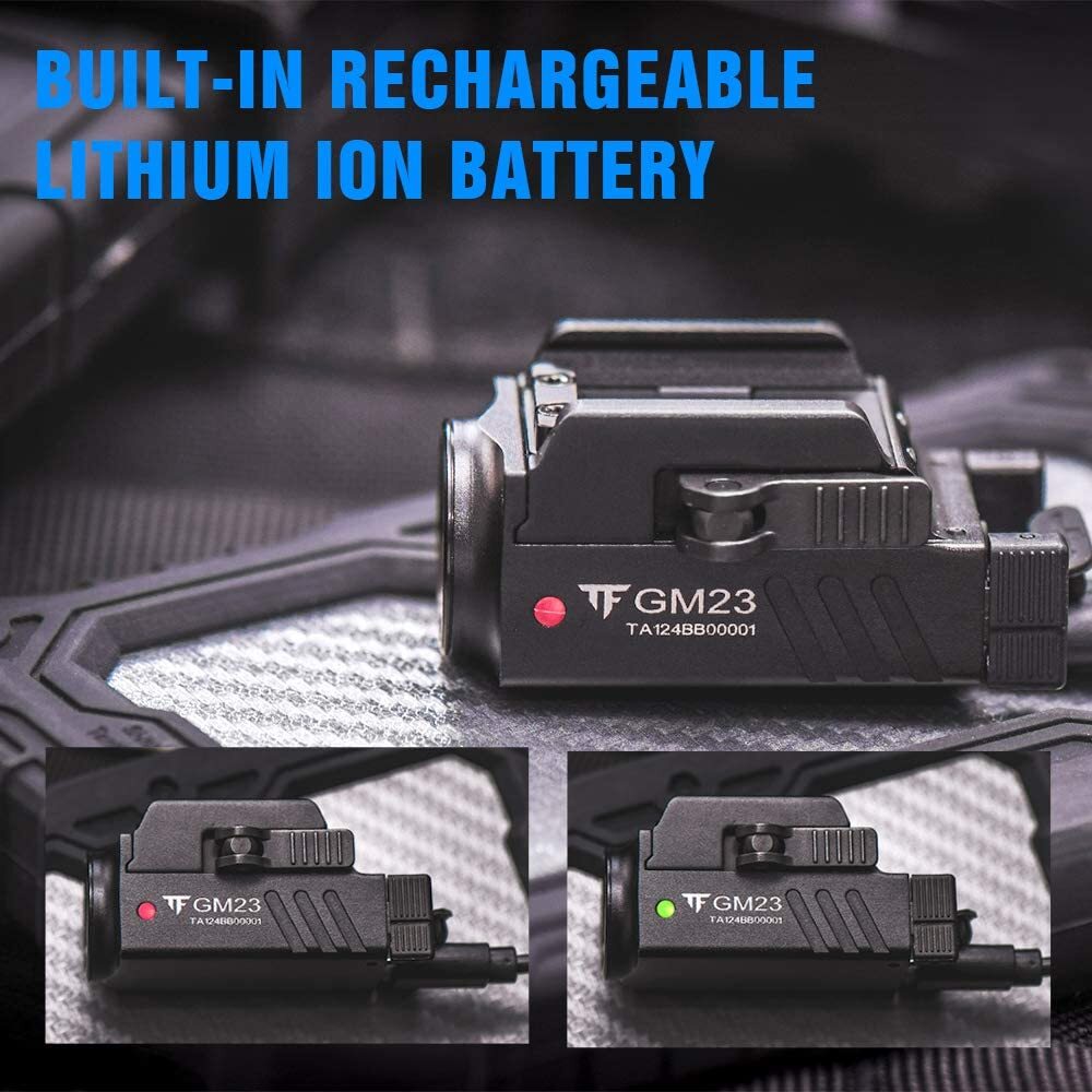 Trustfire Compact Tactical Handgun Mounted Pistol Light Glock Gun LED Flashlight