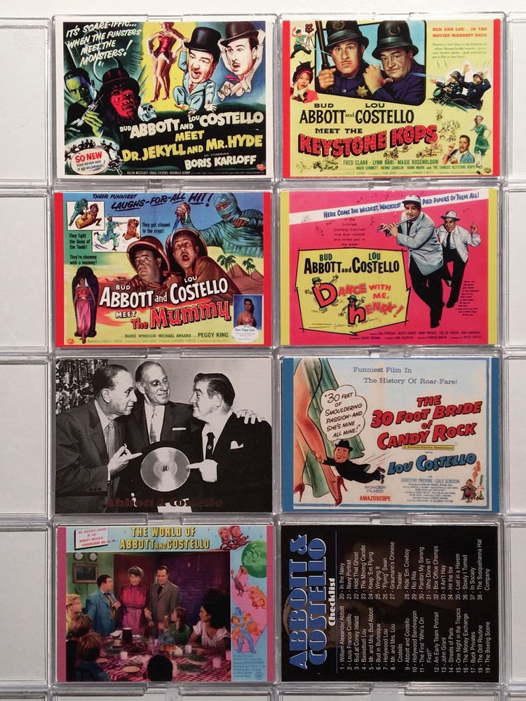 Abbott & Costello Base Card Set 72 Cards