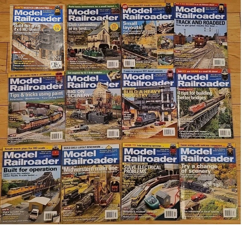 Model Railroader Magazine 2016 Lot - Complete Year 12 Issues