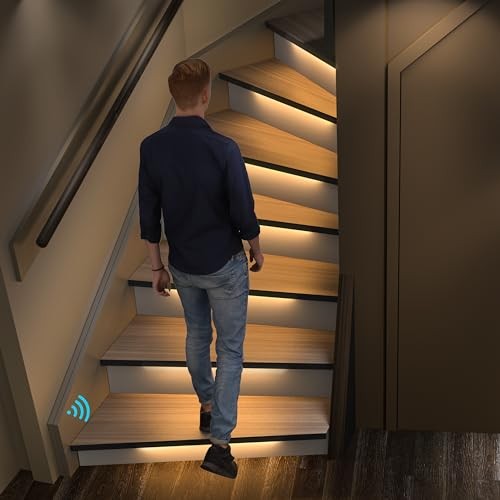 Motion Sensor with Daylight Sensor Sync Light Up Type LED Stair 8 Stairs