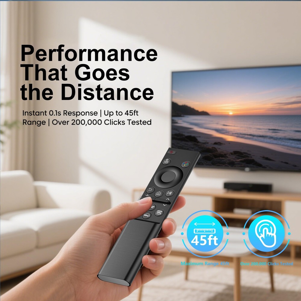 Replacement for Samsung Smart TV Remote Control, Universal Compatible Black