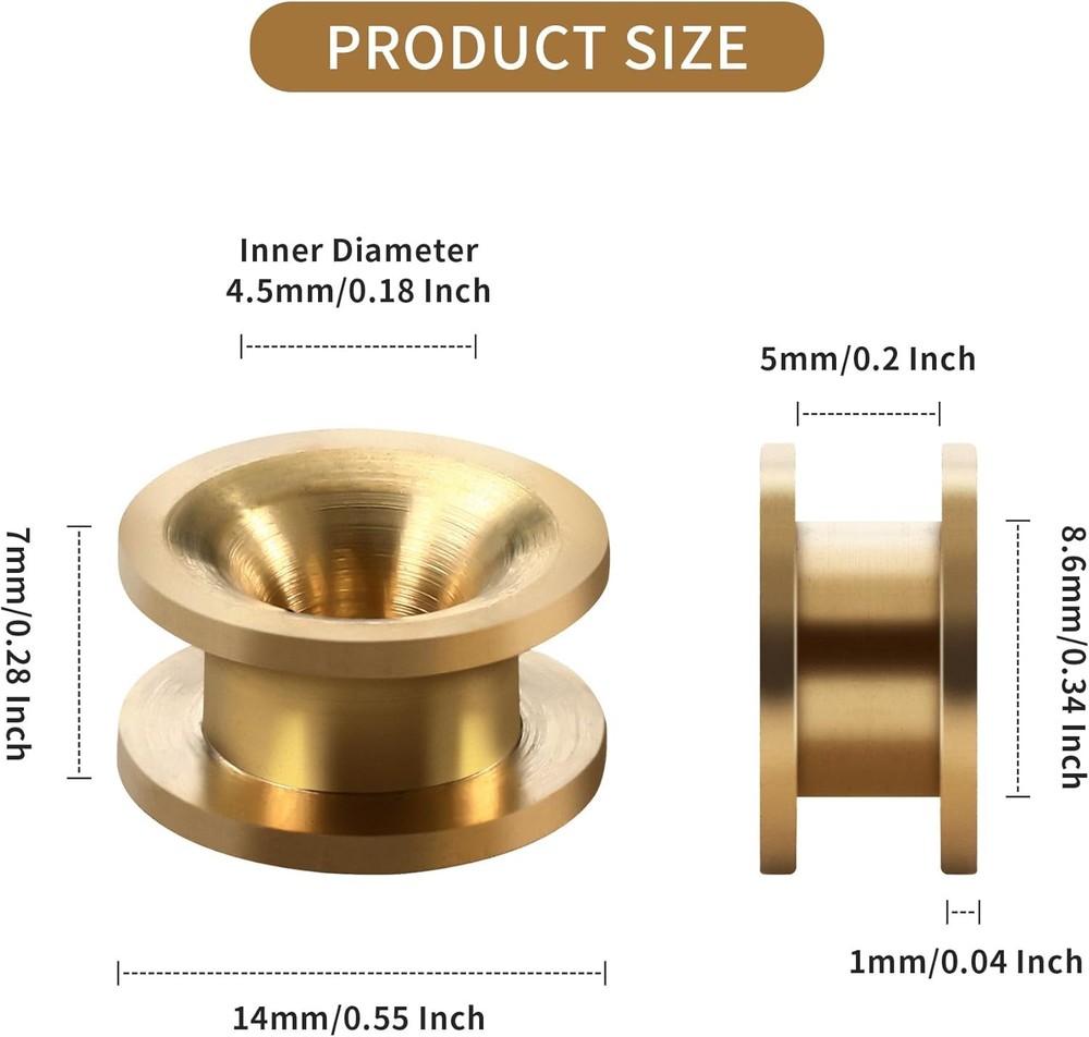 Universal String Trimmer Head Eyelets - 20 Pack Brass Weed Eater 20 Pieces