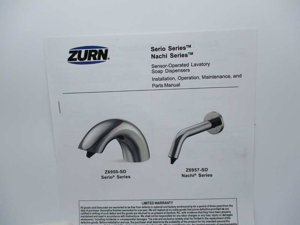 Nachi® Series Sensor Wall Mount Soap Dispenser Model Z6957-SD
