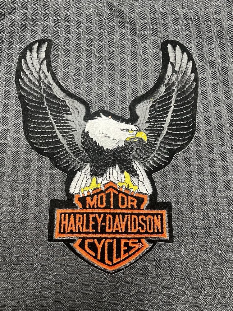NEW - Harley Davidson Motorcycles Black Eagle Jacket/Vest Patch (10”x8”)