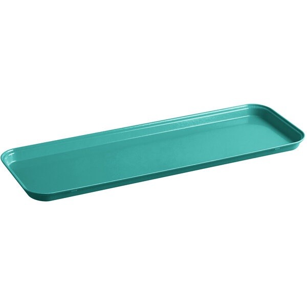 Set of 6 Cambro Rectangular Market Display Trays 8 11/16" x 18" x13/16" Green