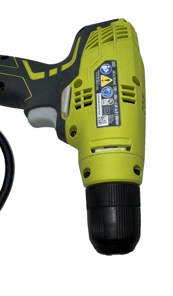 Ryobi Variable Speed 3/8" Compact Drill/Driver D43K Keyless Chuck with Tool Bag