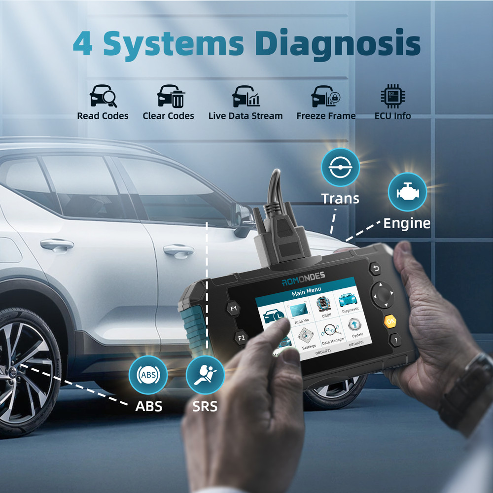 ROMONDES RD3000 Auto Code Reader OBD2 Scanner Diagnostic Tool EPB & Oil Reset