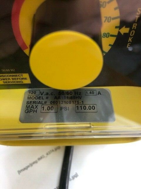 LMI MILTON ROY ELECTROMAGNETIC DOSING PUMP AA151-85HV