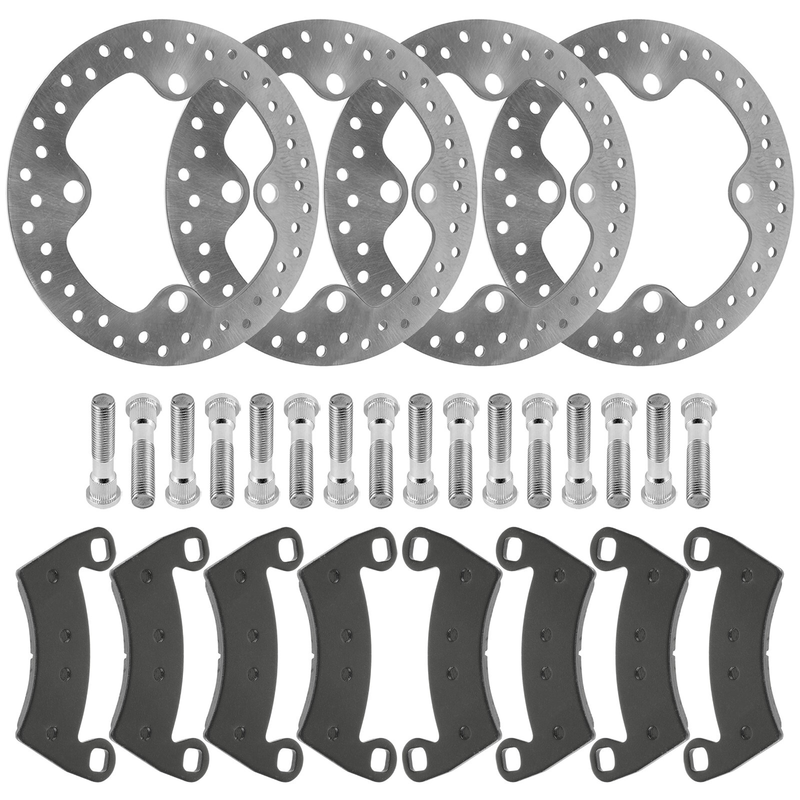 4 Front and Rear Brake Disc w/ Pad for Polaris RZR XP 1000/ RZR XP 4 1000 14-21