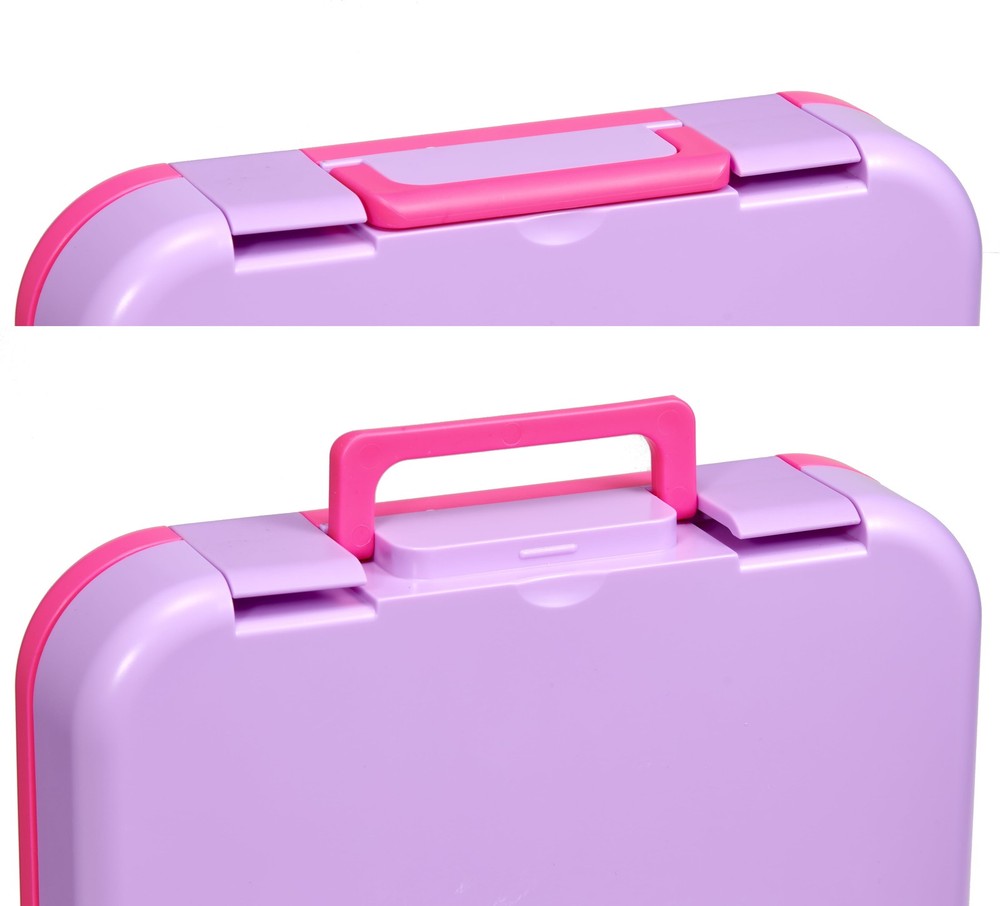 Your Zone Plastic Bento Box with 4 Compartments,Fork,Spoon,1 Dressing Container