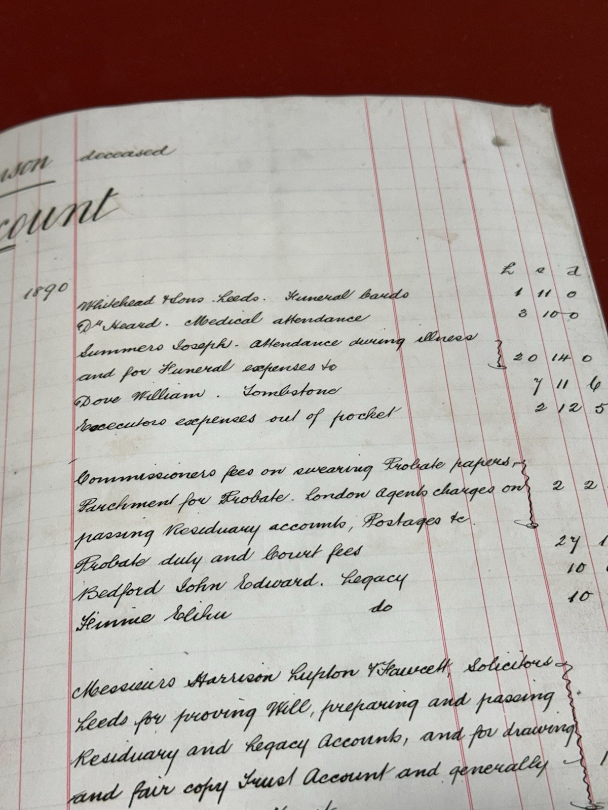 Antique 1890 Indenture Trust/Will Grace Stephenson. Leeds, Yorkshire, Farming