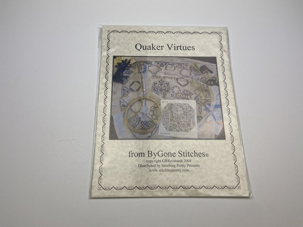 stitching pretty Quaker Virtues ByGone Stitches Counted Cross Stitch Pattern 3P