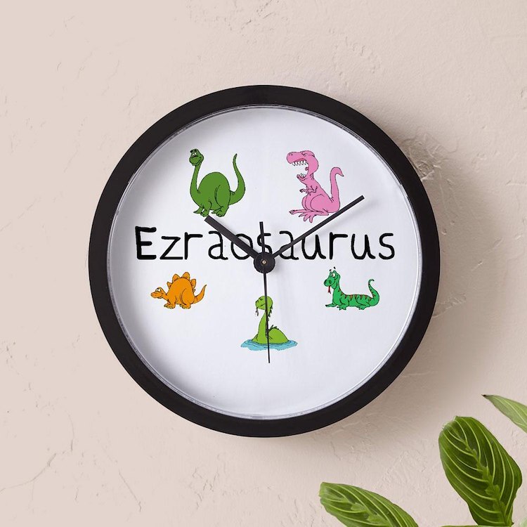 CafePress Ezraosaurus Unique Decorative 10" Wall Clock (124002425)