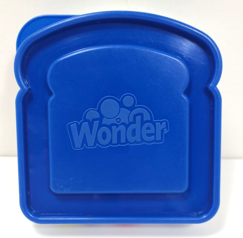 Wonder Bread Sandwich Container Blue Lid With Dots
