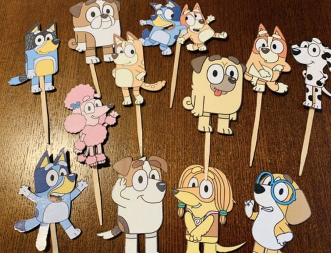 Bluey Cupcake Toppers