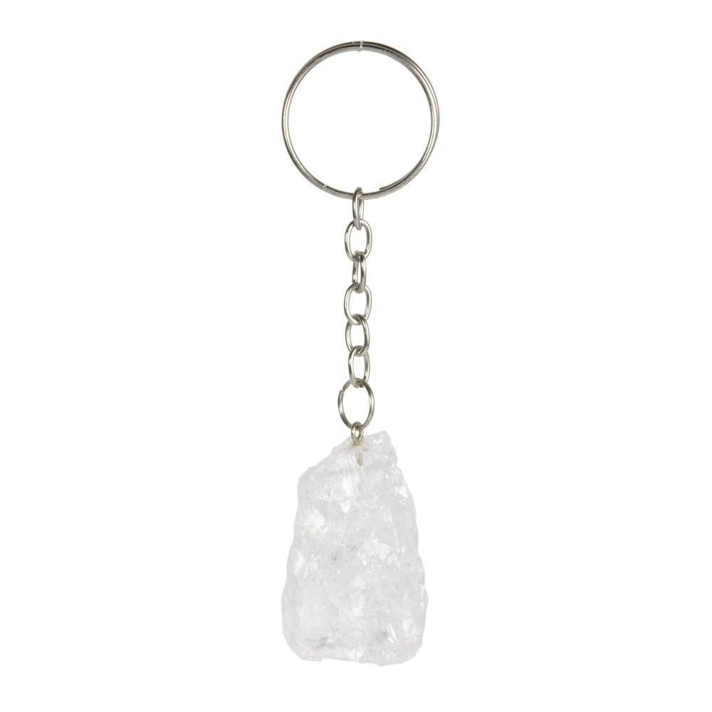Clear Quartz Crystal Keychain by New Moon Beginnings